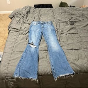 American Eagle Distressed Flare Jeans